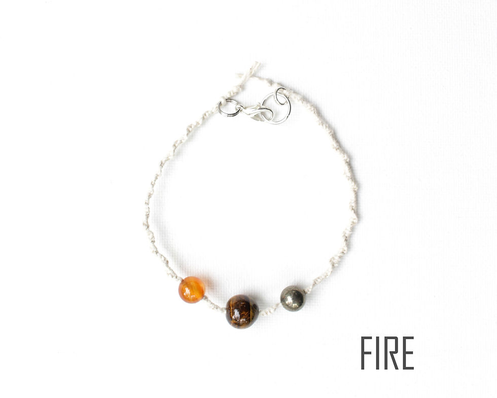 Thumbnail: Elemental Energy Crystals | Bracelet or Anklet | Hemp Macramé