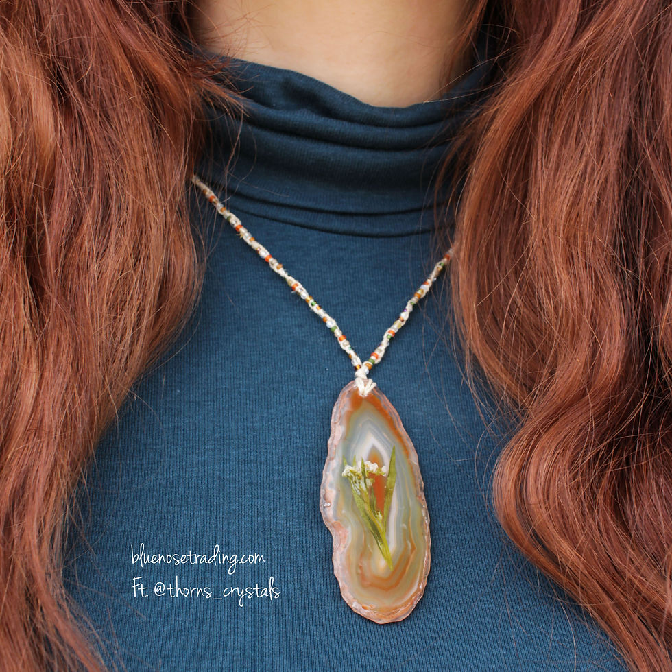 Thumbnail: Thorns_Crystals Collaboration |  Carnelian Agate | Seed Bead Macramé