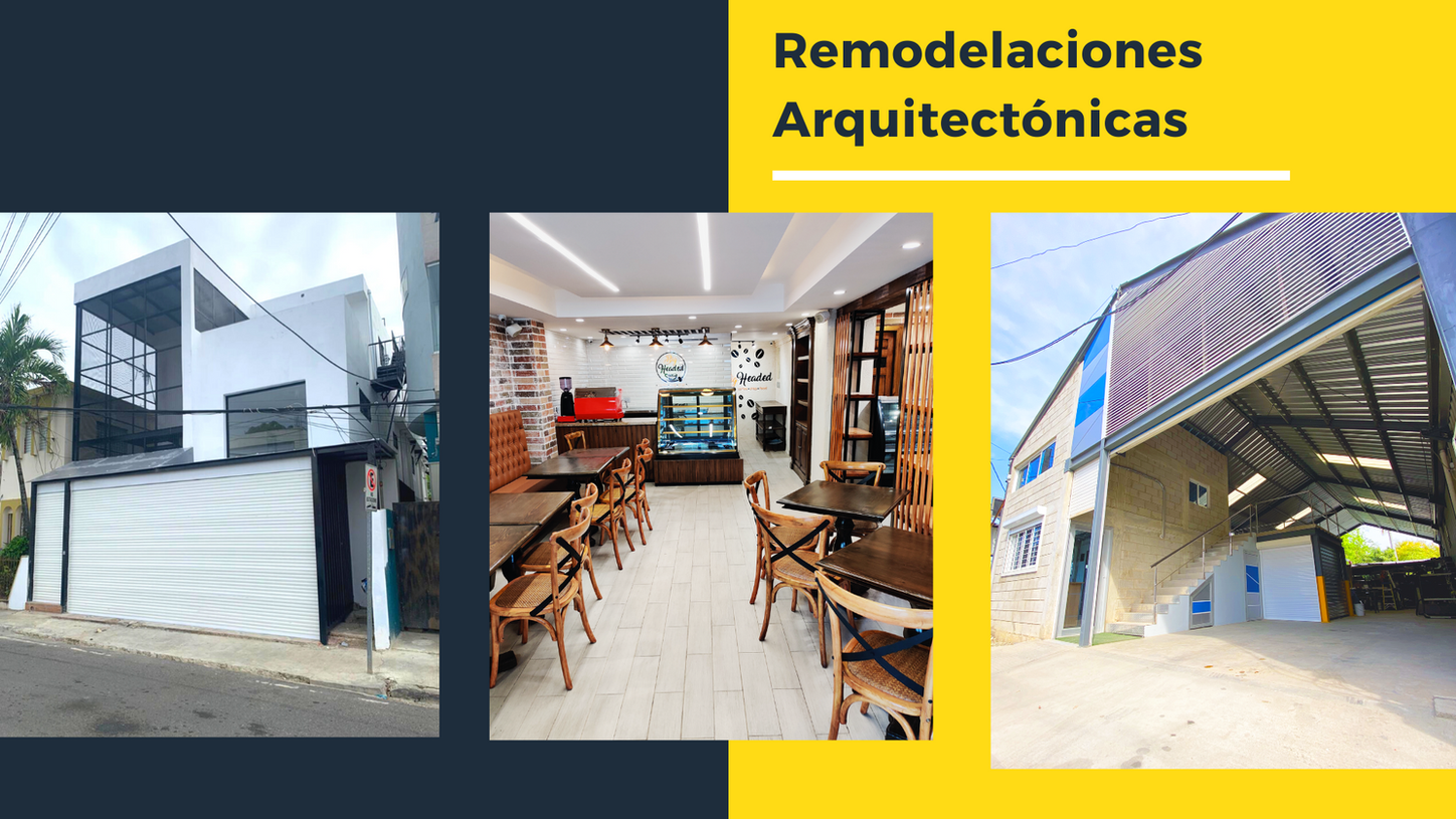 Remodelaciones Arquitectónicas, tres imágenes de proyectos de construcción FRACORP