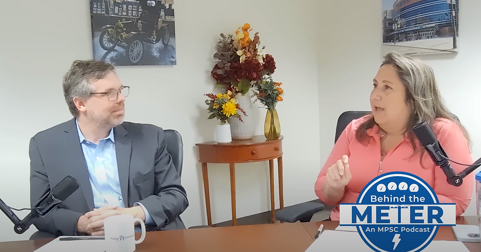 MPSC Chair Dan Scripps (left) alongside Monica Martinez (right) utility scam & consumer protection expert
