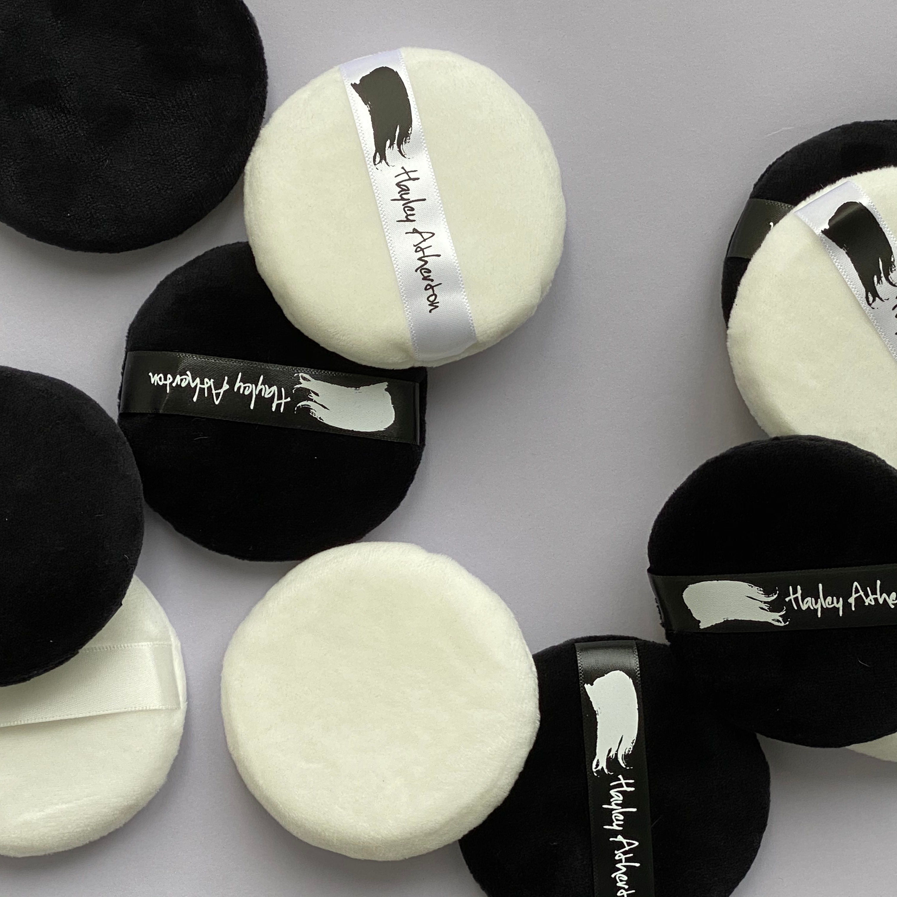 POWDER PUFFS IN BLACK & WHITE