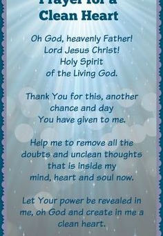 A Clean Heart...