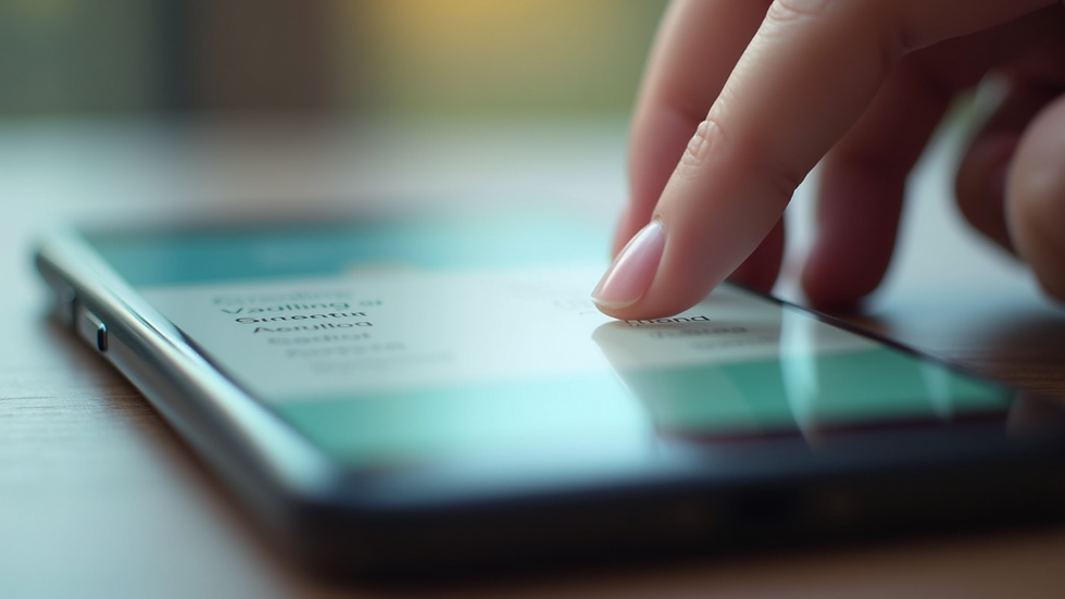 Close-up view of a smartphone showing a financial planning app interface