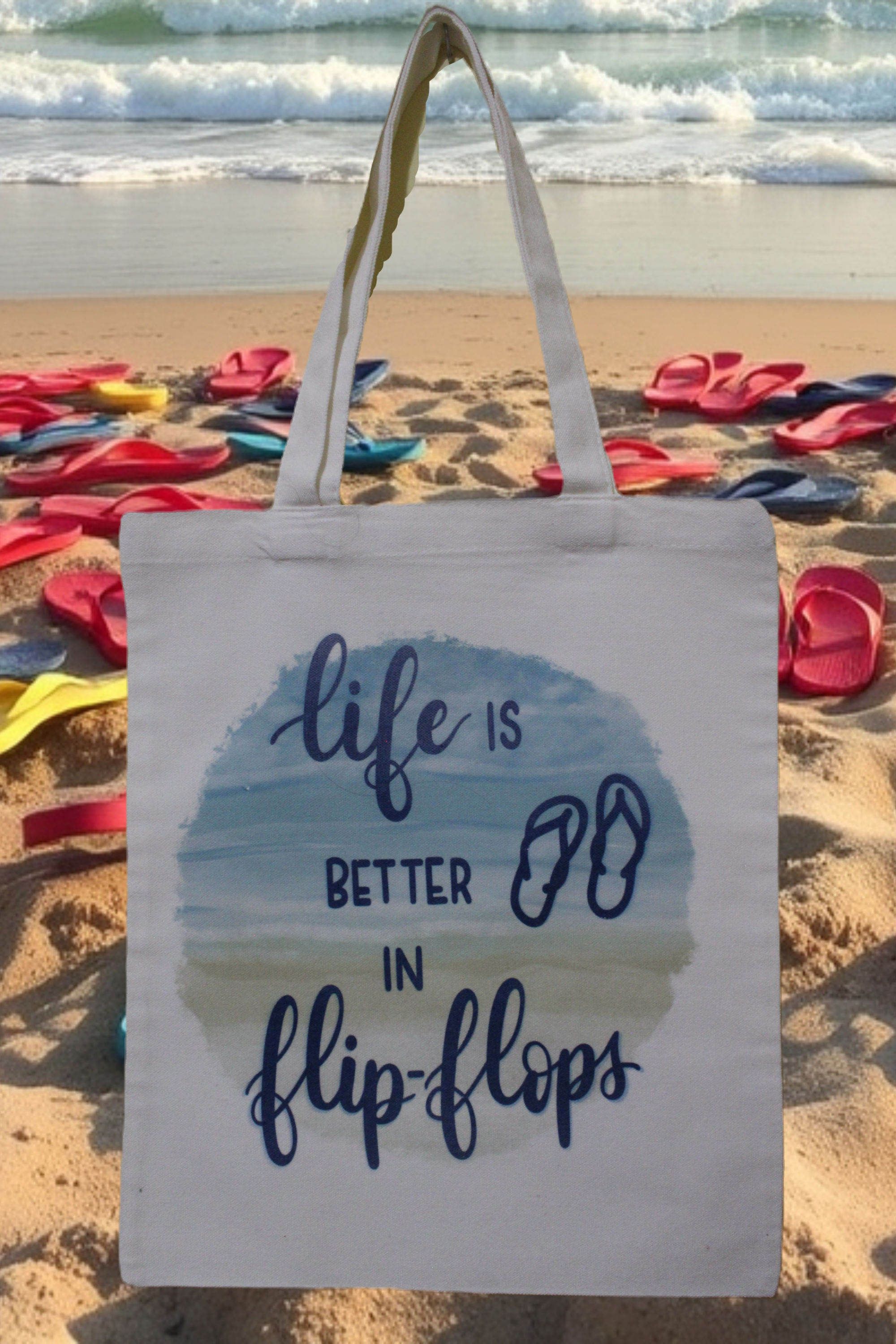 Life is Better in Flip Flops Canvas Bag