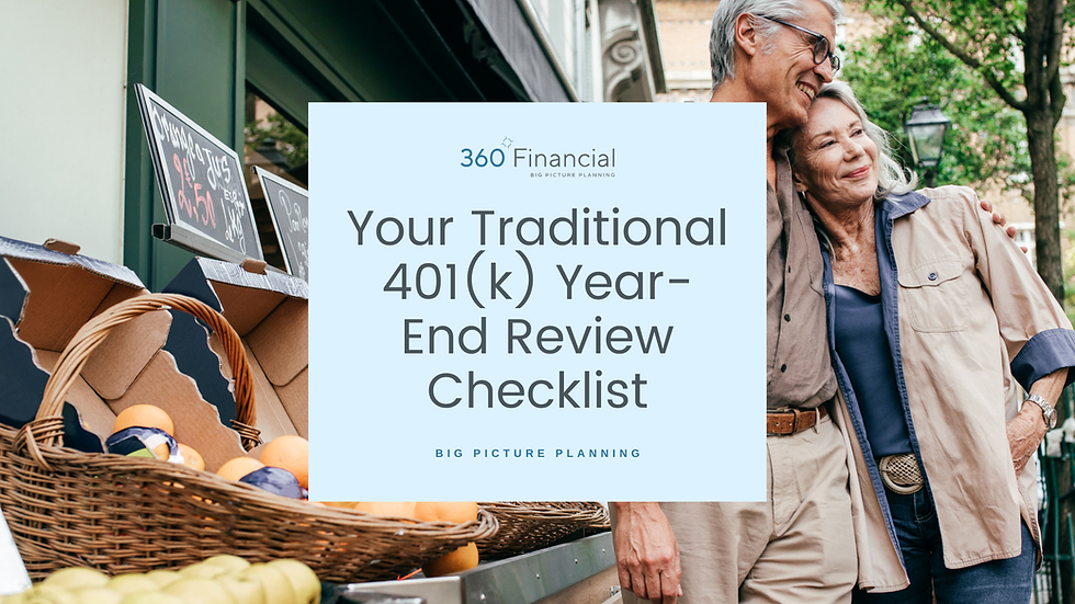 Your Traditional 401(k) Year-End Review Checklist