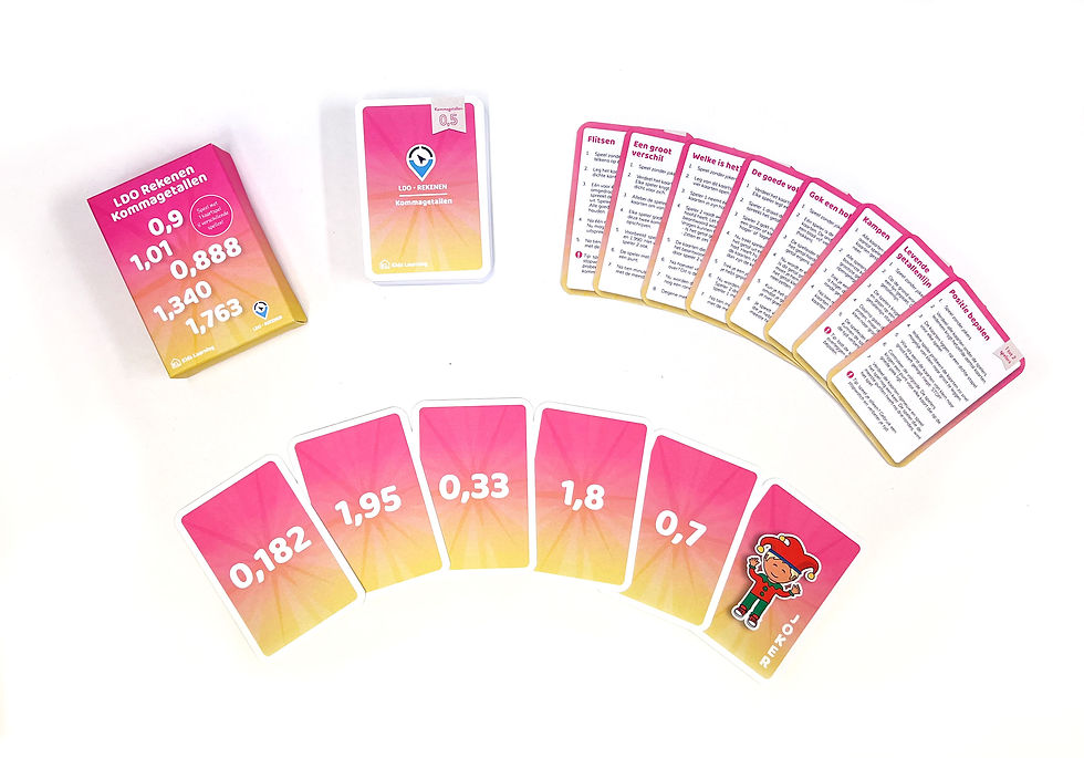Thumbnail: LDO Rekenen - Kaartspel Kommagetallen - set van 3