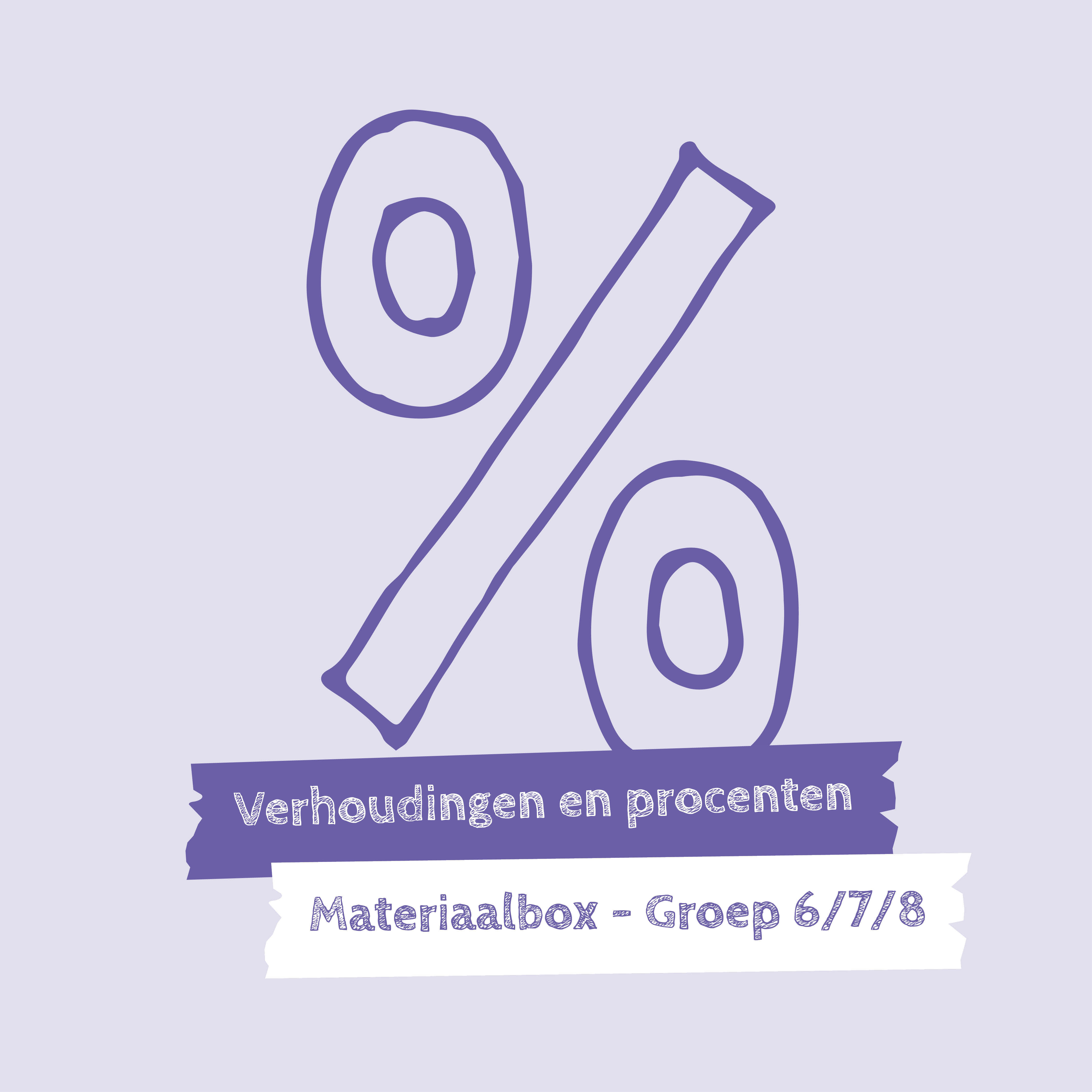 LDO Rekenen – Groep 6/7/8 – Verhoudingen en procenten – materiaalpakket