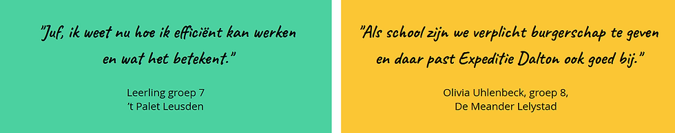 Leerkrachten zijn enthousiast over het gebruik van Expeditie Dalton op Daltonscholen.