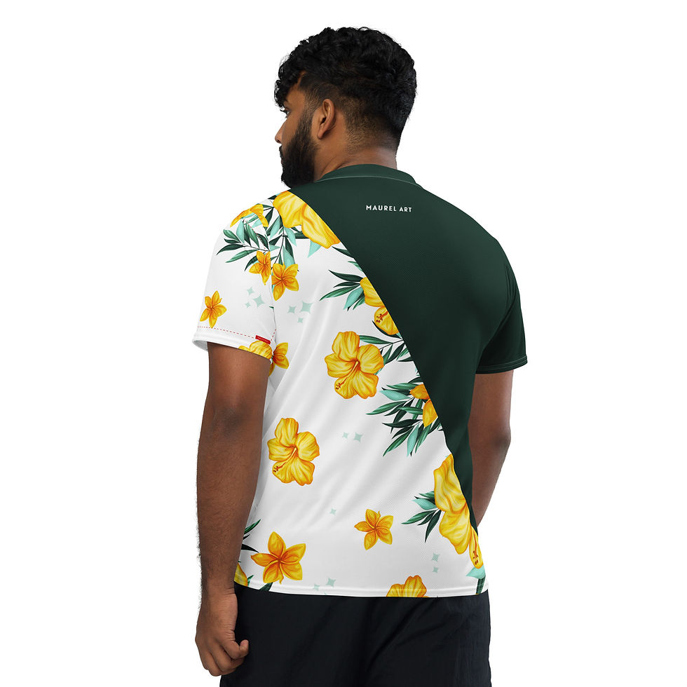 Miniature : Hibiscus jaune - maillot recyclé h/f