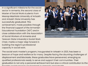 Empowering the Future: Celebrating Artsakh’s Latest Master of Social Work Graduates 