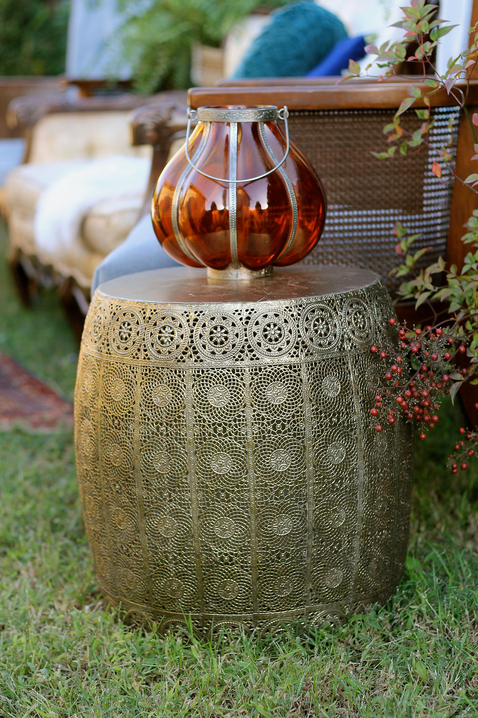 Thumbnail: Gold Moroccan End Table