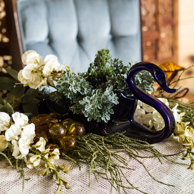 Blue Swan Vase