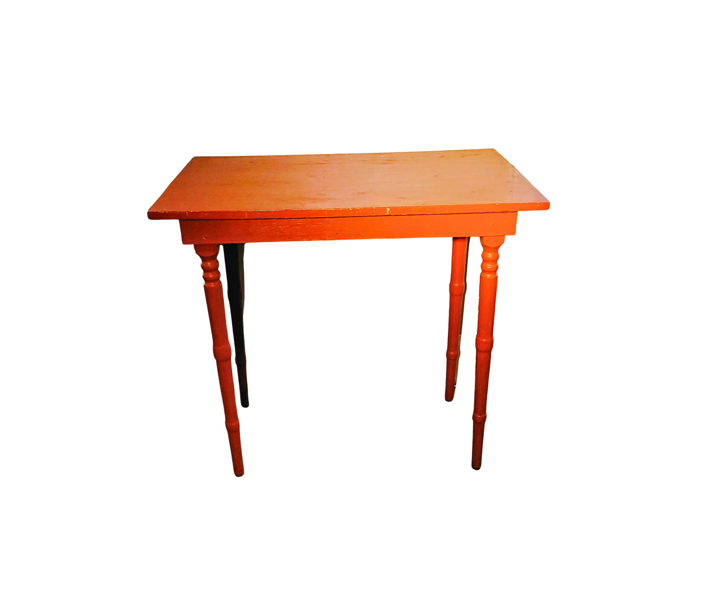 Tall Orange Display Table