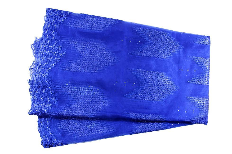 Miniature : African net lace fabric 5 yards, net lace, wedding bridesmaid