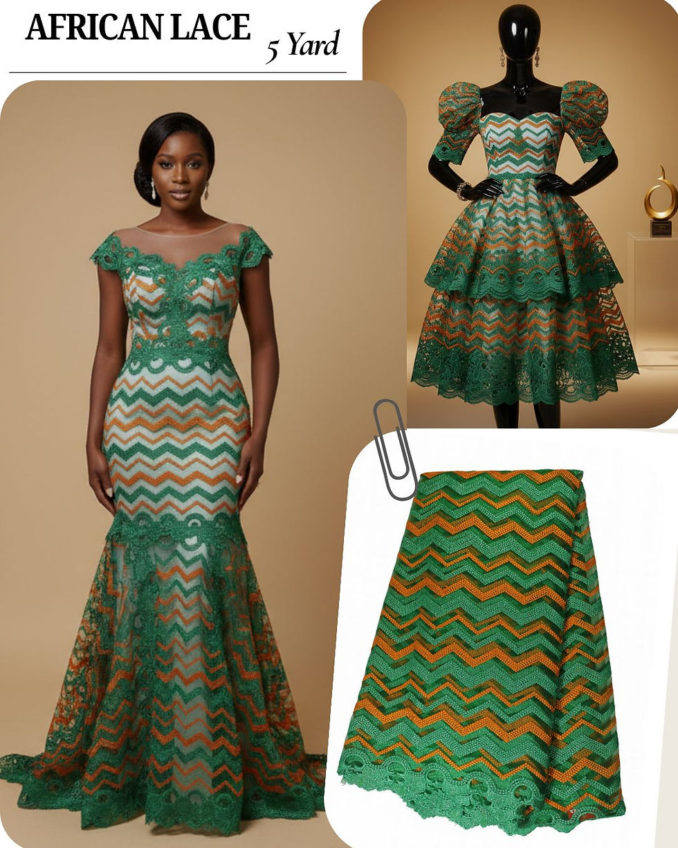 Miniaturbild: African net lace fabric 5 yards, net lace, wedding bridesmaid