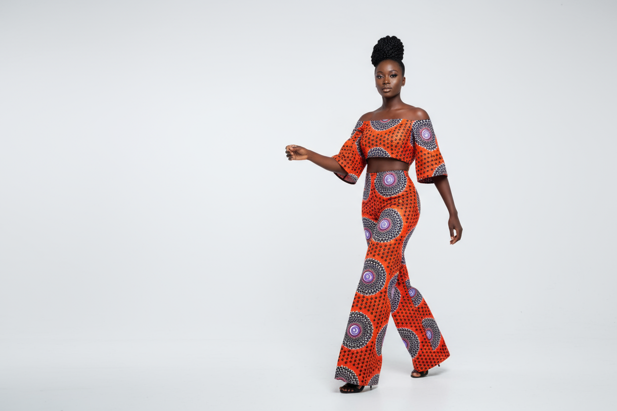 African wax print 100% cotton 6 yards for craft and dress making.