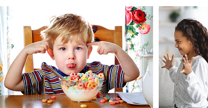 A child behaving in a defiant manner and a girl having an emotional outburst / tantrum / meltdown
