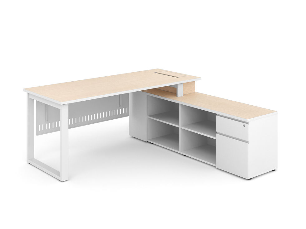 Desk with Stacking Cabinet