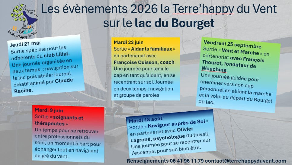 Les beaux jours arrivent, une promesse de douces navigations avec la Terre'happy du Vent
