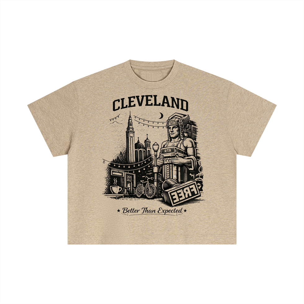 Thumbnail: Cleveland Icons - Better Than Expected Essential Cotton Boxy T-Shirt