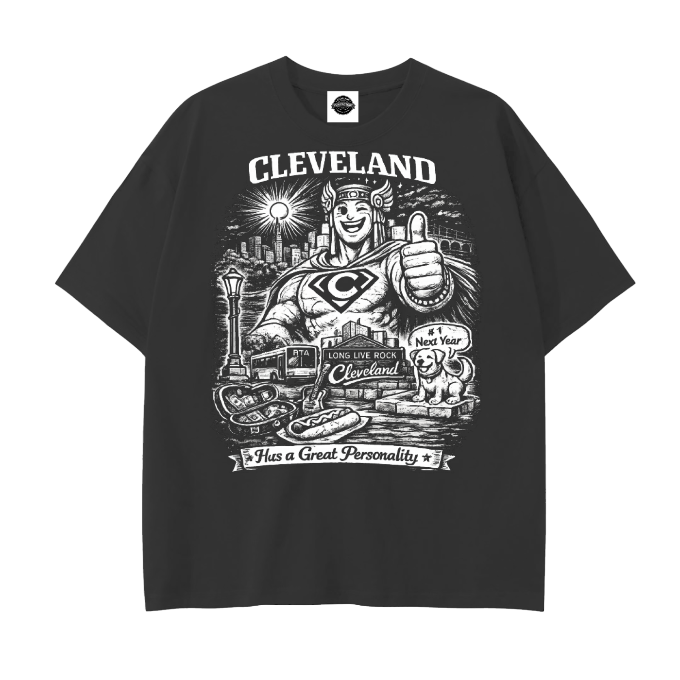Cleveland Has A Great Personality Drop Shoulder Cotton T-Shirt