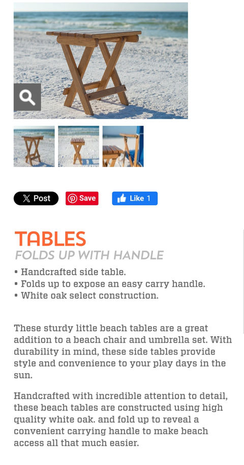 Beach Table that Folds
