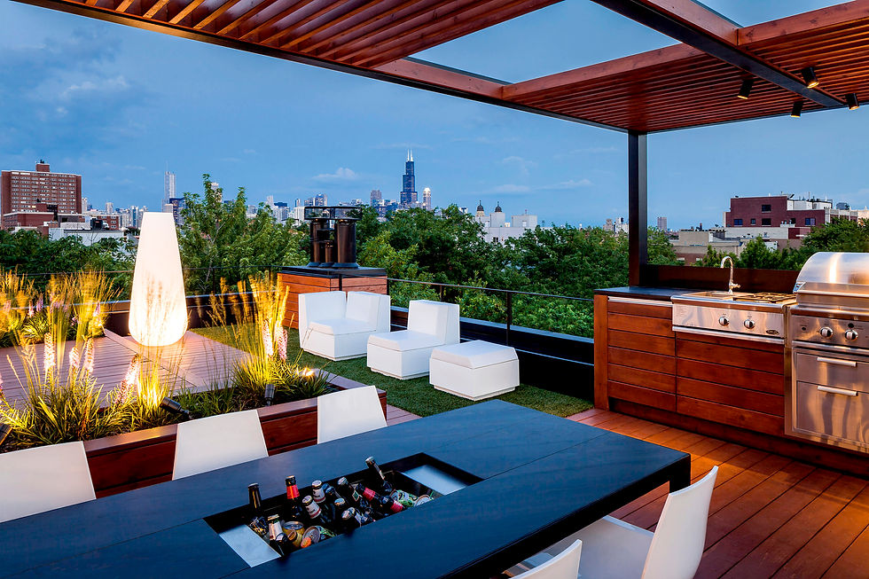 Roof Deck Entertainment Area