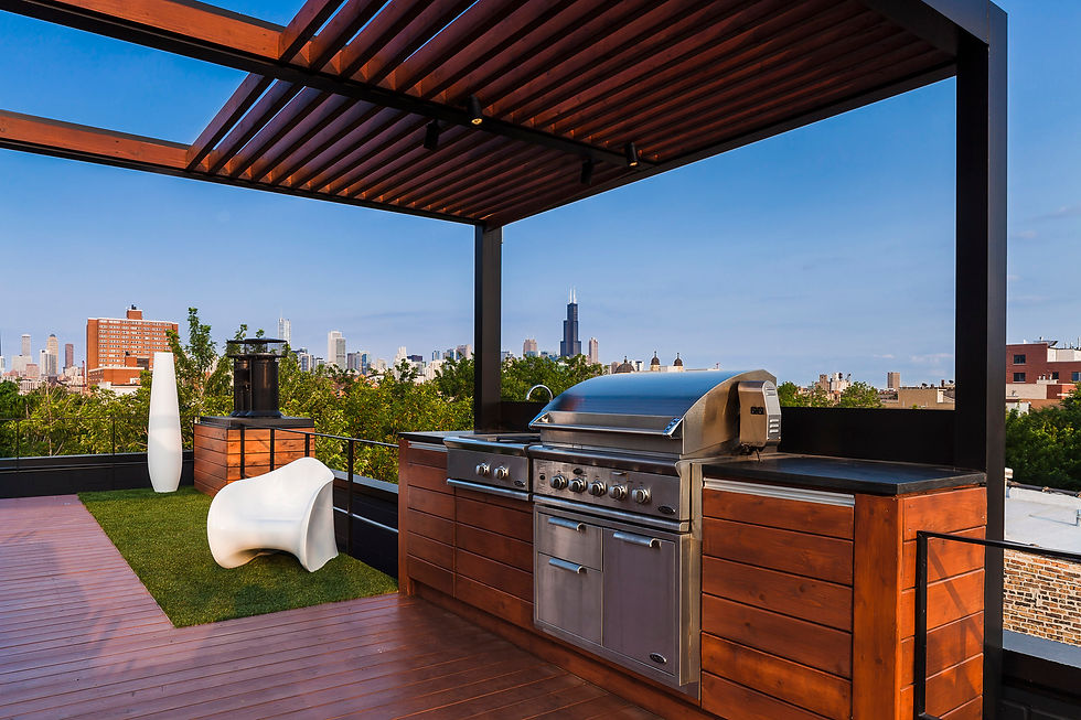 Cityview Platform Roof Deck Kitchen