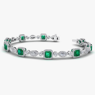 emerald holiday bracelet