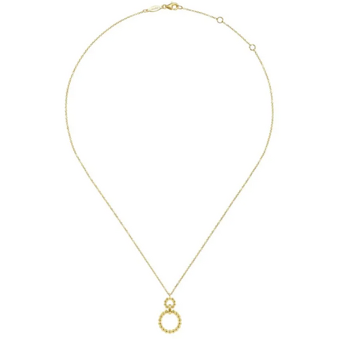 gold bead circle neclace