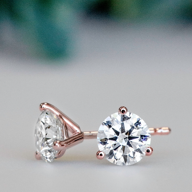 diamond stud earrings