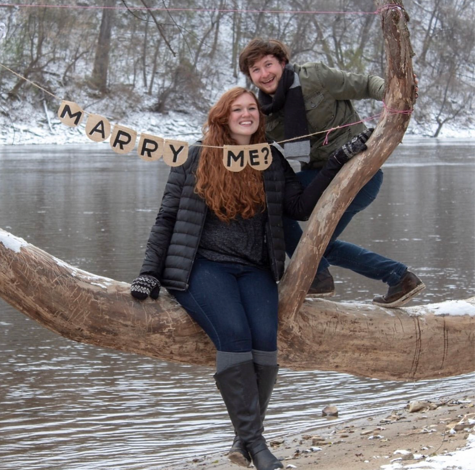 winter wedding engagement