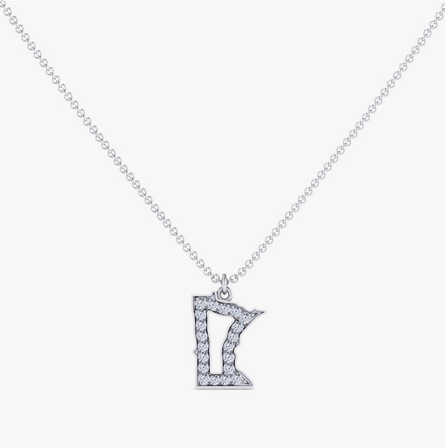 Minnesota Diamond and Sterling Silver necklace