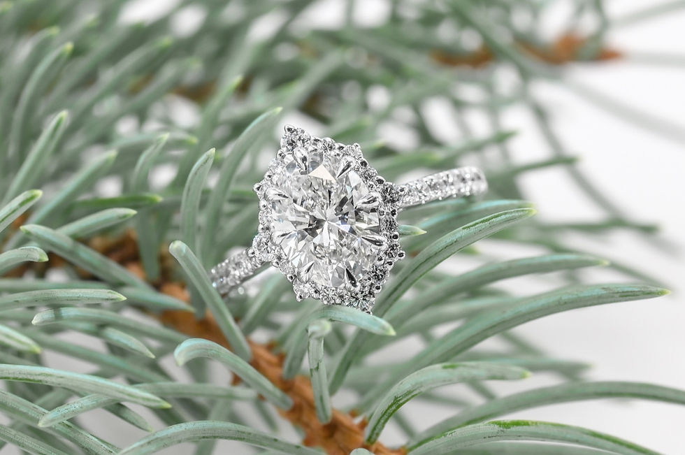 diamond and yellow gold solitaire engagement ring and diamond eternity band