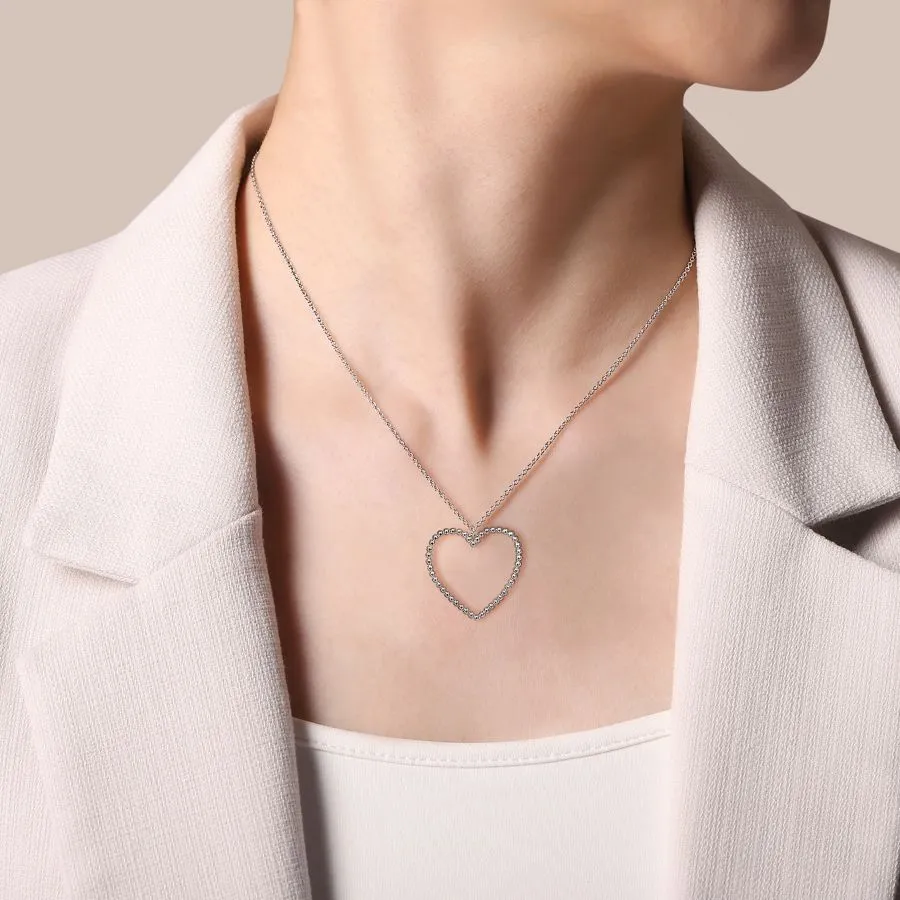 sterling silver necklace, heart necklace, affordable mother's day gift, mother's day jewelry