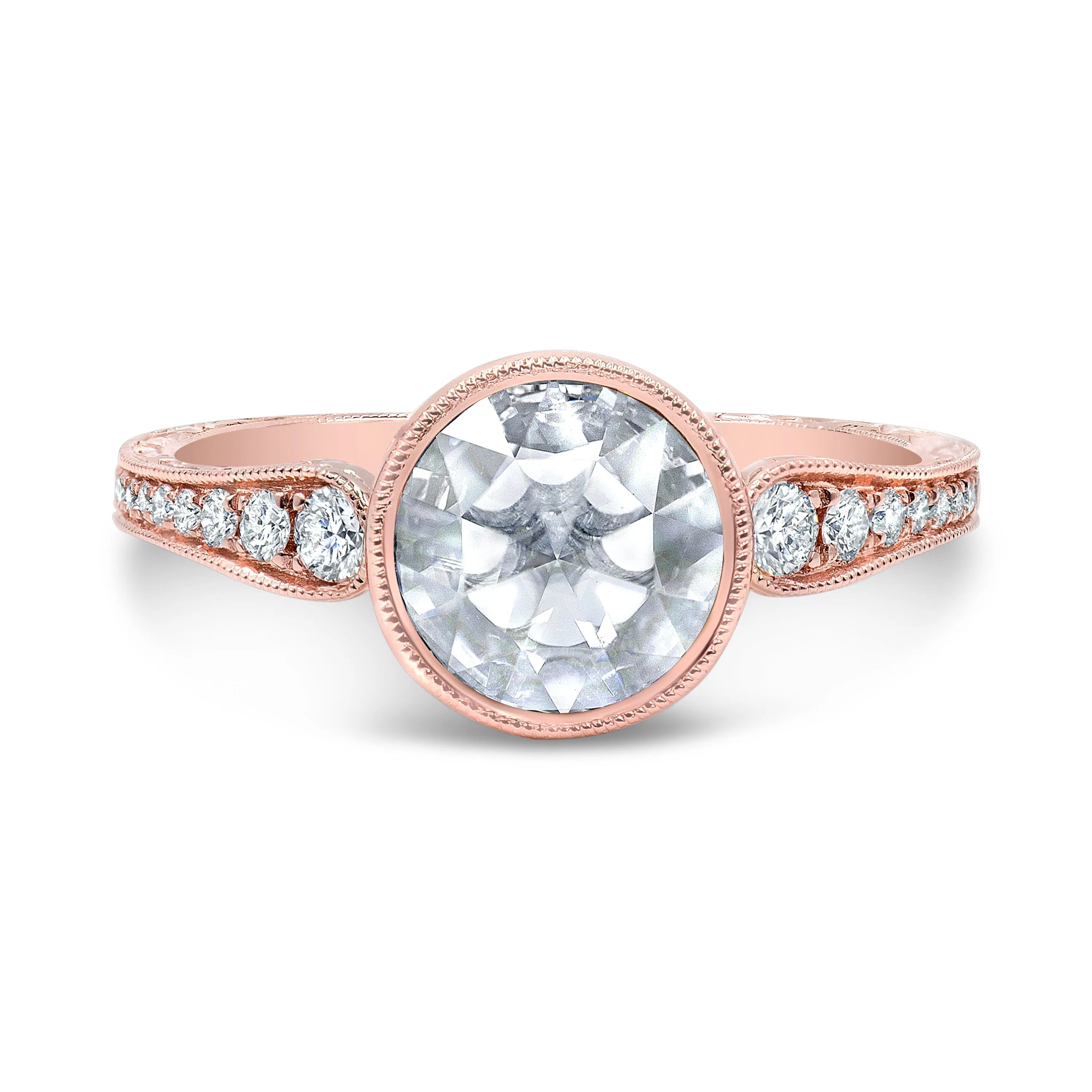 Rose gold Rose-cut diamond engagement ring