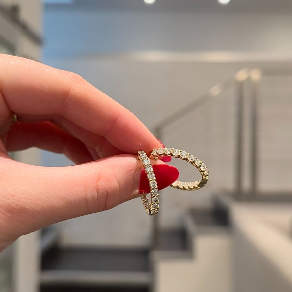 gold and diamond hoop earrings