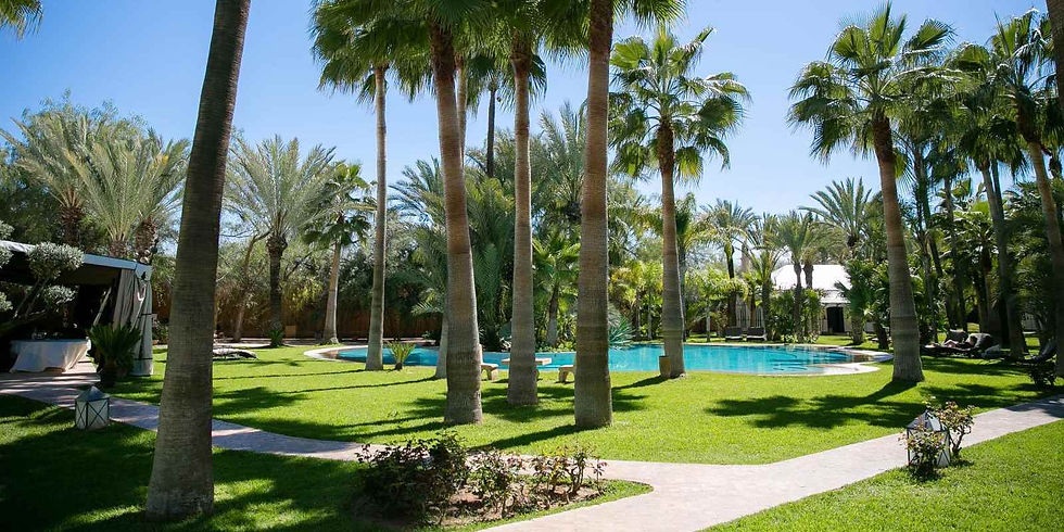 Very nice photo of the exterior of the Lodge K Marrakech hotel.