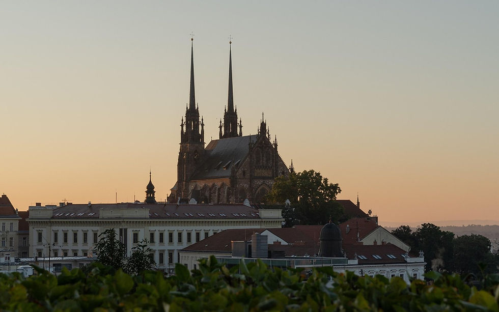 A view of Brno's Old Town and Cathedral