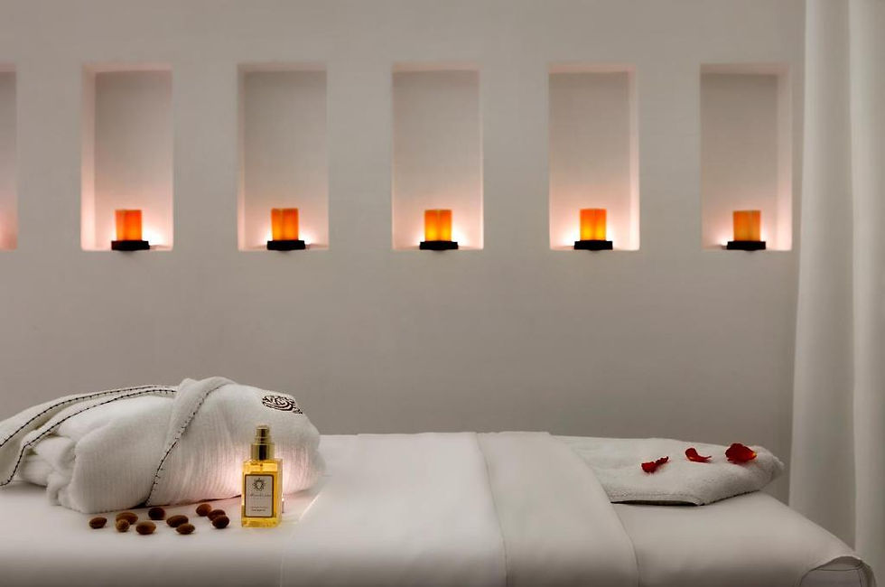 Photo of a massage room in the spa at the Dar Rhizlane hotel in Marrakech