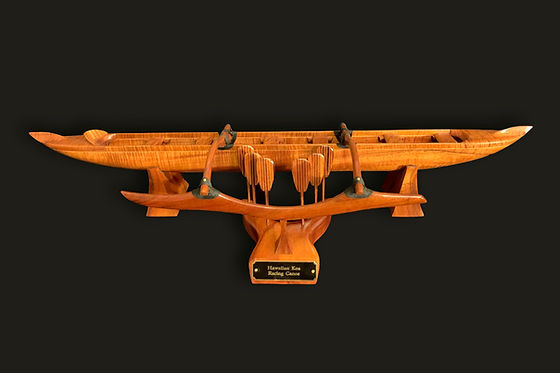 Small Curly Koa Racing Canoe | Kalai Koa Woods