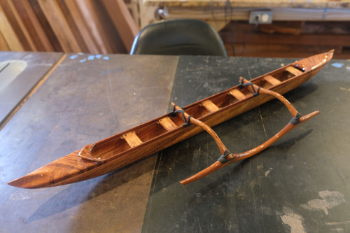Medium Solid Koa Racing Canoe | Kalai Koa Woods