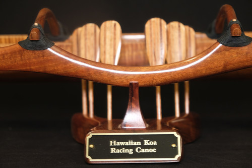 Medium Solid Koa Racing Canoe | Kalai Koa Woods