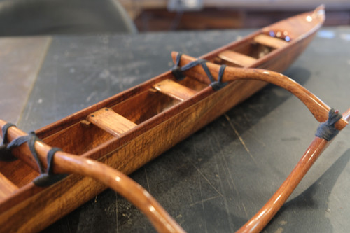 Medium Solid Koa Racing Canoe | Kalai Koa Woods