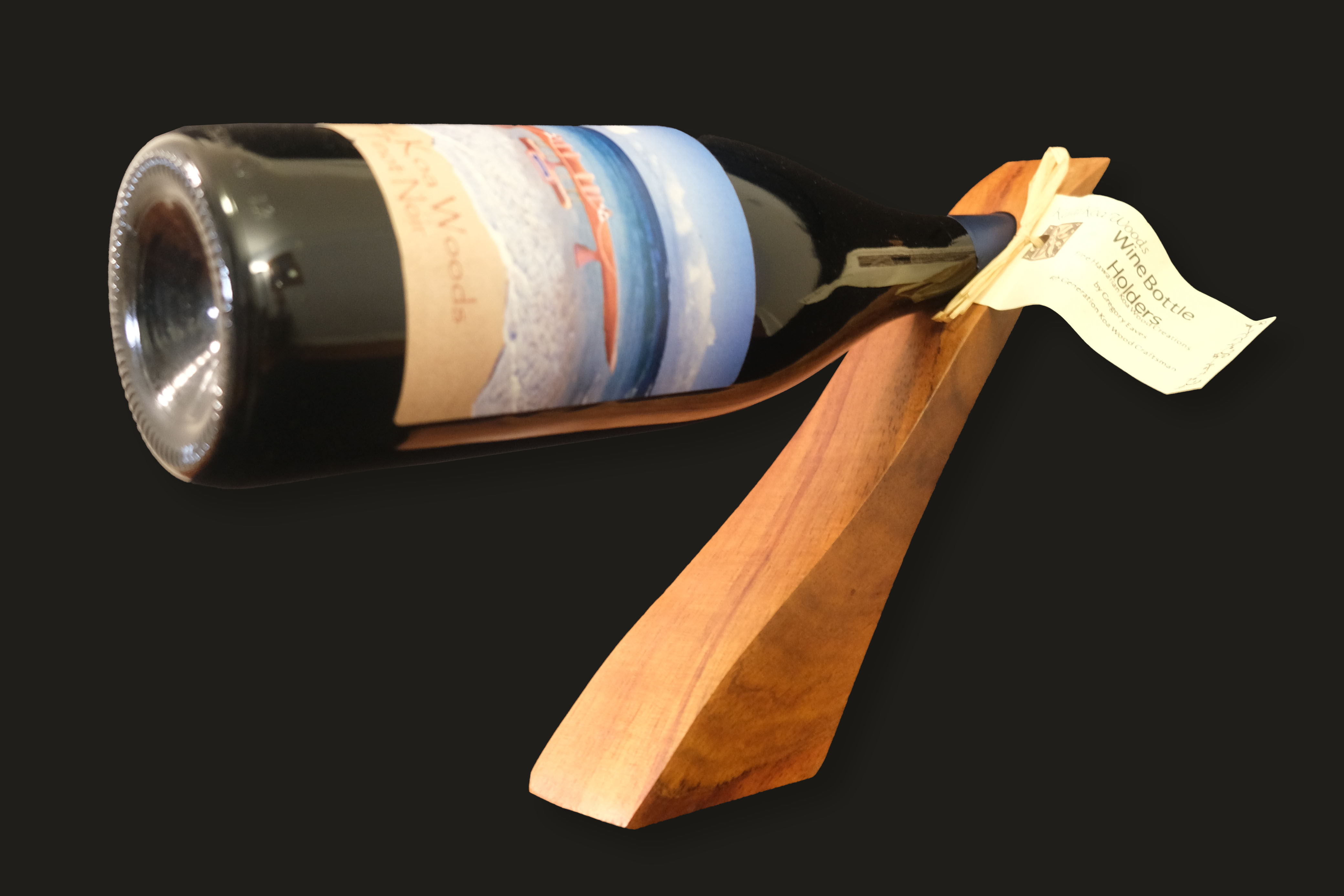 10-inch Koa Wine Holder - Standing