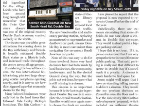 New council development - Double Bay