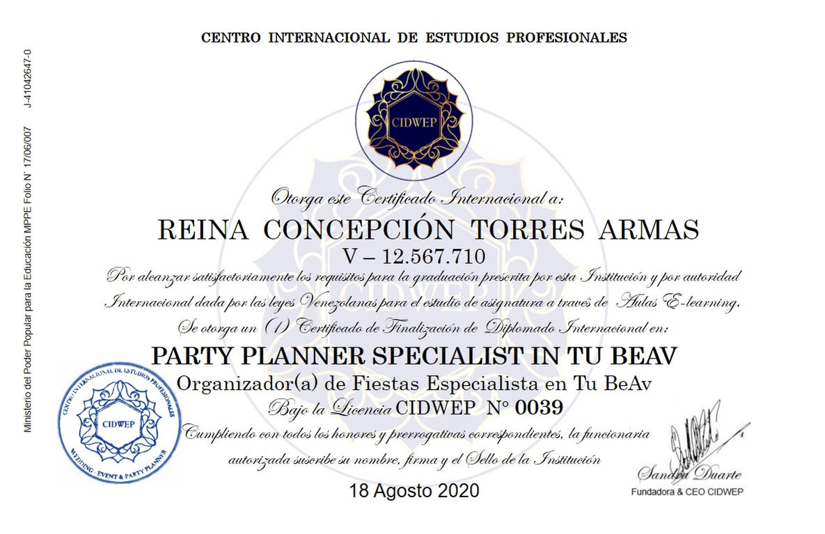 Wedding Planner en Maracay y Valencia