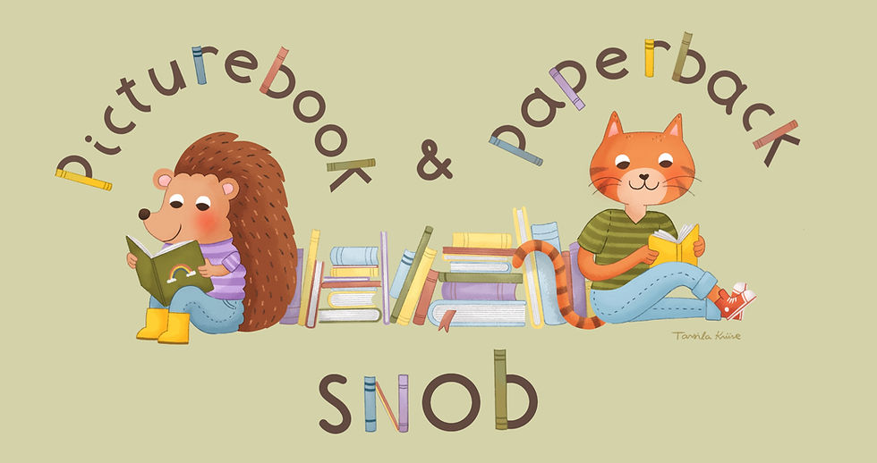 The Picturebook and Paperback Snob logo designed by Tarsila Krüse