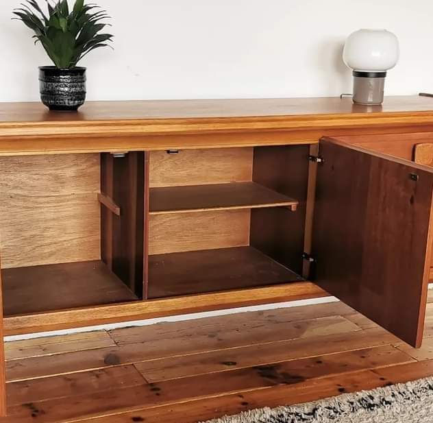 Thumbnail: Vintage Mid Century Teak Low Sideboard