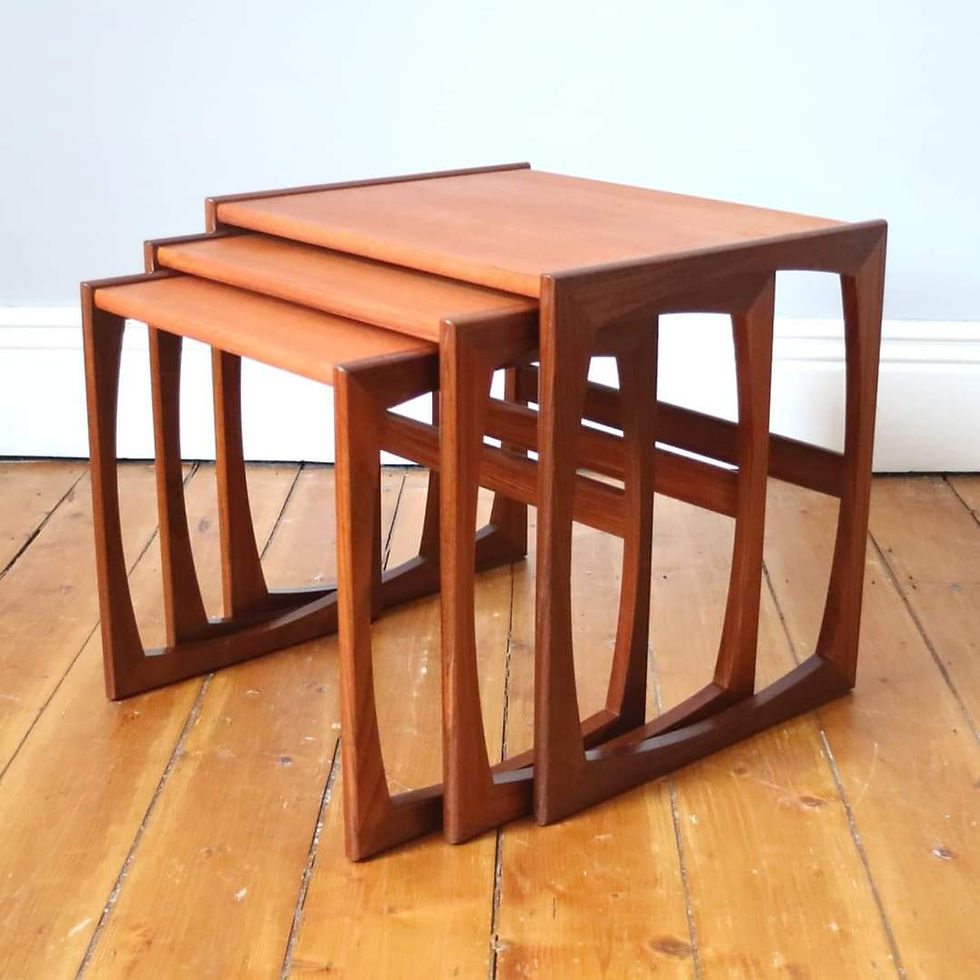 Vintage Mid Century Quadrille Teak Nest Of Tables by G Plan